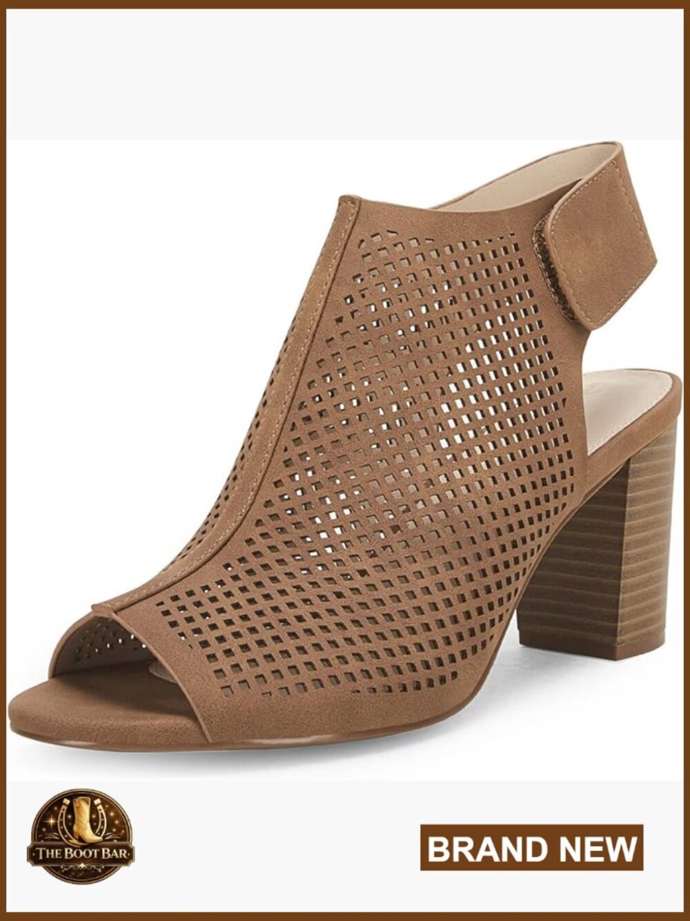 Open Toe Chunky Block Heel Sandals Ankle Strap Booties